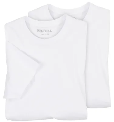 Image de T-shirts Redfield, lot de deux, taille grande, couleur blanche, modèle Dave
