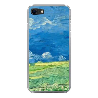 Produktbild von MuchoWow® Handyhülle Schutzhülle Hülle für iPhone 8 Weizenfeld unter Gewitterwolken - Vincent van Gogh Silikon Softcase Handy Hülle - Schutzhaube