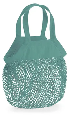 Immagine prodotto di Westford Mill W151 | Mini borsa della spesa in Cotonelogico - 100% Cotonelogico - Colore: verde salvia - Dimensioni: 34 x 12 cm