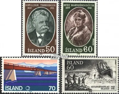 Produktbild von Briefmarken Island 1978 Mi 528-529,534,536 (kompl.Ausg.) postfrisch Isländer