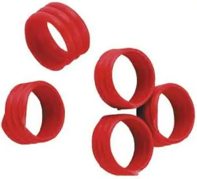 Image de Bague D'identification Volailles 16mm Rouge - Lot De 20 Pièces