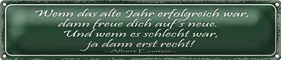 Produktbild von Blechschild Spruch 46x10cm wenn das alte Jahr erfolgreich Dekoration