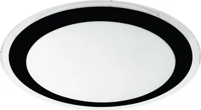 Produktbild von EGLO LED Deckenleuchte Competa 2,  Wandlampe, Deckenlampe aus Stahl und Kunststoff in Weiß, Schwarz, Klar, Wohnzimmerlampe, warmweiß, Ø 33,5 cm