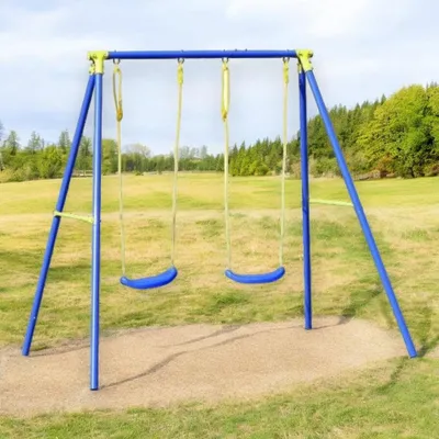 Immagine prodotto di Altalena in acciaio da giardino con due posti per bambini 3-12 anni 209x142xH182 cm