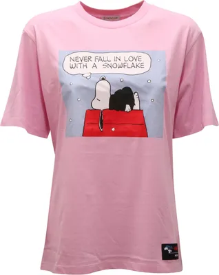 Image de 0682AS maglia donna MONCLER PEANUTS woman garment washed t-shirt pink