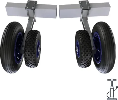 Produktbild von 1 Paar Zentrierhilfe Zentriereinrichtung Sliphilfe Boot Trailer Luftreifen SUPROD ZENDW-350-LU, schwarz/blau
