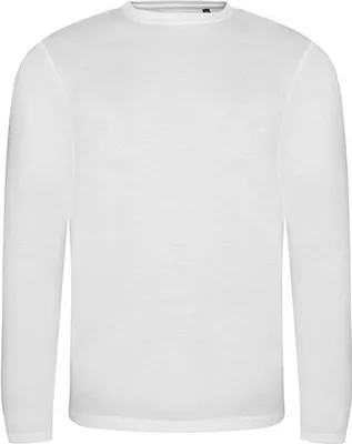 Obrázok produktu pre Just Ts & Polos JT002 | Pánske tričko s dlhým rukávom / (WRAP)- - Farba: jednofarebná biela - Veľkosť: L