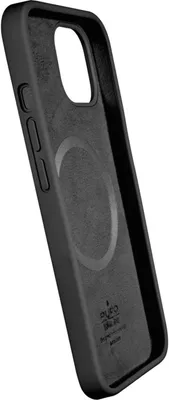 Produktbild von Puro Icon Mag MagSafe Silikonhülle für iPhone 12 / 12 Pro - Schwarz