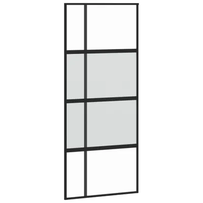 Produktbild von vidaXL Schiebetür Schwarz 90x205 cm Hartglas und Aluminium