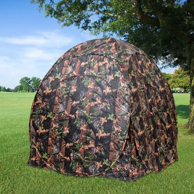 Produktbild von Jagdzelt Pop Up Design mit 360°-Weitsicht & Tragetasche & Spanngurten für 2 Personen