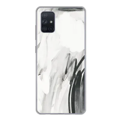 Produktbild von MuchoWow® Handyhülle Schutzhülle Hülle für Samsung Galaxy A71 Kunst - Schwarz - Weiß - Abstrakt Silikon Softcase Handy Hülle - Kartenbesitzer