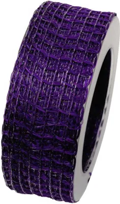 Produktbild von Schleifen Gitterband ALMA mit Draht 40mm violett 20m Rolle (1m=0,45EUR) Goldina