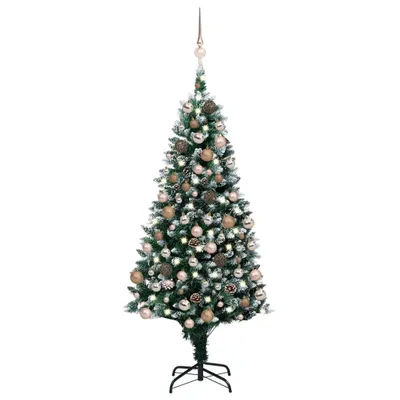 Immagine prodotto di The Living Store Albero di Natale artificiale con luci, pigne e baubles 150 cm