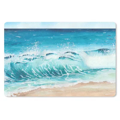 Produktbild von MuchoWow® Schreibtischunterlage Golf - Strand - Aquarell 60x40 cm - XXL Mauspad - Großes Mauspad