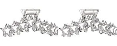 Produktbild von Große Metall-Haarspangen mit C-Stern, rutschfest, für Damen und Mädchen, für dickes und dünnes Haar, 2 Stück