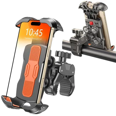 Produktbild von Handyhalterung Fahrradhalterung Motorradhalterung Rollerhalterung - Vibrationsdämpfend - 360° drehbar - 4,7 bis 6,9 Zoll