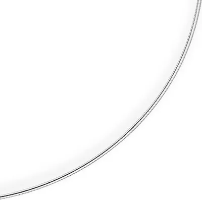 Produktbild von 1,2mm Halsreif Omegareif Omegakette 585 Gold Weißgold Goldkette 45cm Damen