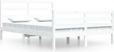 Produktbild von vidaXL Massivholzbett Weiß Kiefer 160x200 cm