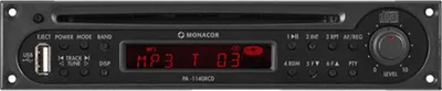 Obrázek produktu pro MONACOR RDS tuner/CD přehrávač pro mixážní zesilovač ELA USB sw PA-1140RCD