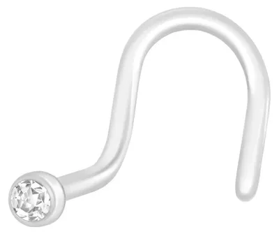 Produktbild von Nasenpiercing, Nasenstecker PMFK Nasenstecker Spirale KRISTALL - flexibel