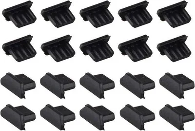 Immagine prodotto di 20 cover in silicone con porta USB per smartphone, nero