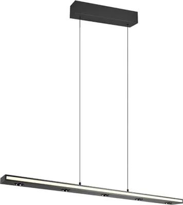 Image de Suspension LED, noir mat, intensité lumineuse variable, up and down, H 200 cm