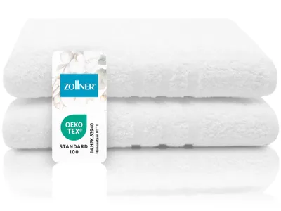 Produktbild von 2er Set Badetuch, Baumwolle, 100x150 cm, weiß