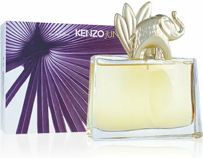 A perfume bottle and its box are displayed against a white background.