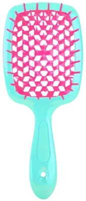 Image de ECARLA - Brosse démêlante pour cheveux, turquoise et rose, 1 pièce.