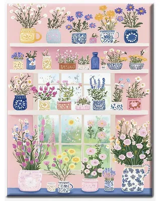 Image de Kit de peinture diamant 5D, illustration florale, rose, 30x40 cm