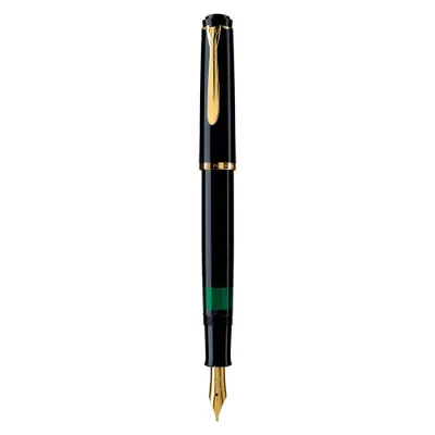 Produktbild von Pelikan M200, Schwarz, Gold, Kartuschenfüllsystem, Harz, Rundspitze, Gold, Edelstahl, Fein
