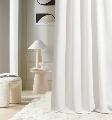 Image de Rideau ROOM99 Aura, avec œillets, 140 x 260 cm, blanc cassé, 1 pièce