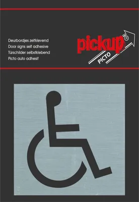 Produktbild von Pickup Route Alu Picto 80x80 mm Toegangelijk Voor Rolstoel