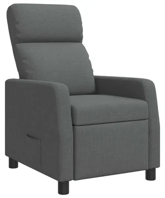Image de vidaXL Fauteuil de relaxation gris foncé Tissu