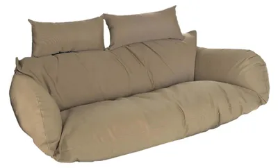 Produktbild von HOME DELUXE Polyrattan Hängesessel Kissen TWIN - Braun - 105 x 41 x 45 cm | Outdoorkissen, Auflagen