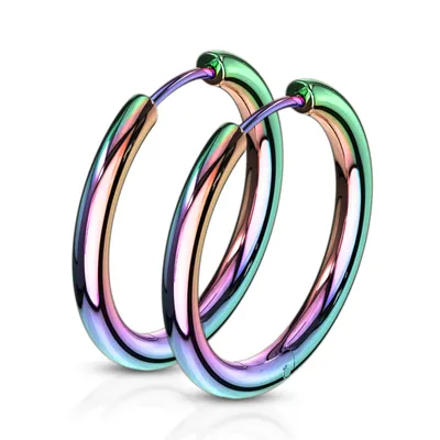 Produktbild von Creolen Ohrringe Regenbogen 10-20 mm 10 mm