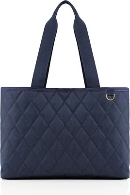 Produktbild von reisenthel classic shopper L, Einkaufstasche, Tragetasche, Rhombus Midnight Gold, 12 L, DK4110