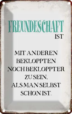 Produktbild von vianmo Blechschild 30x20 cm Freundeschaft ist mit anderen Familie Freunde