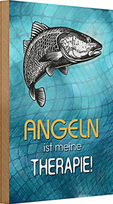 Produktbild von Holzschild Spruch 20x30cm Angeln ist meine Therapie