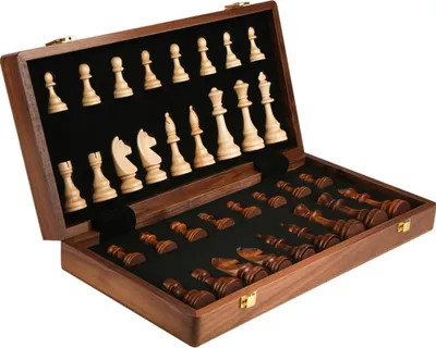 Produktbild von Schach -Set -Holzgeschenk -Faltbrettfahrten faltbares tragbares Spiel
