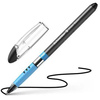 Produktbild von Schneider Schreibgeräte Slider Basic XB, Clip, Stick-Kugelschreiber, Schwarz, Extradick