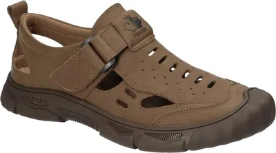 Produktbild von AMERICAN CLUB CY144 Herrensandalen aus Leder, Echtleder Sandalen, Sandalen mit Klettverschluss, Lederschuhe Taupe 40
