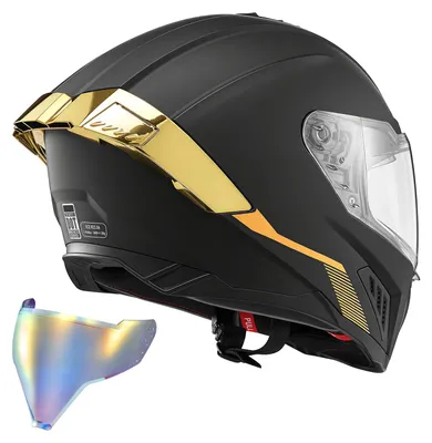 Immagine prodotto di Casco integrale SucceBuy con visiera parasole, taglia L, casco da moto con doppia visiera, 22.06, casco integrale per uomo e donna con vano per altoparlante Bluetooth, casco integrale per scooter