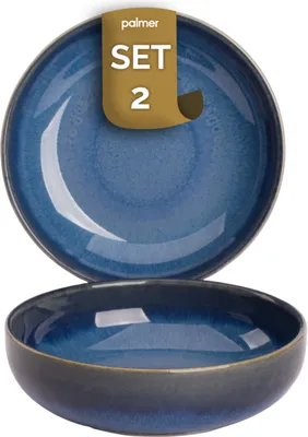 Produktbild von Palmer Jory, Schale, Ø 16 cm, 2 Stück, blau/braun Steinzeug