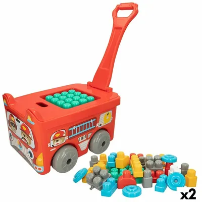 Obrázok produktu pre Stavebné bloky farebný kufrík hasič 30 kusov (2 kusy)
