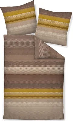 Produktbild von Janine Design Bettwäsche-Garnitur Mako-Satin 98120 moments Farbe sand braun bernstein Größe 135x200+80x80