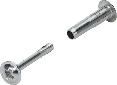 Produktbild von Verbindungsschraube mit Hülse M6 x 36-50 mm, vernickelt, 4 Stück