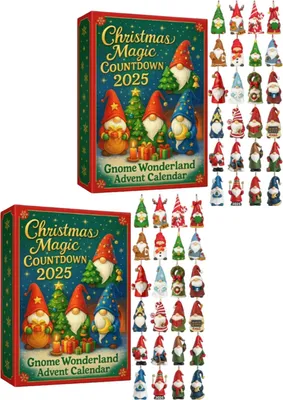 Produktbild von Gnome-Adventskalender, Weihnachts-Countdown-Kalender mit 24 Gnomen, festliche Gnome-Dekorationen für Kinder, Weihnachts- und Neujahrsgeschenk