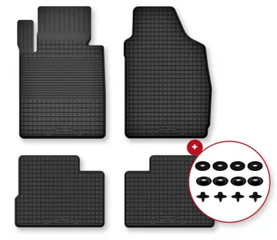 Produktbild von Gummi-Fußmatten für SsangYoung Musso 2018- (SUV) – 4-tlg, Schwarz, Semi-Universal, angepasst – Wielganizator Semi-Universal