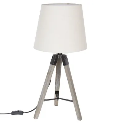 Obrázek produktu pro Designová stativ lampa ze dřeva, stojící, se stínidlem